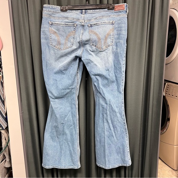 Hollister Low-Rise Flare Vintage Stretch Women's Light Blue Jeans B - Picture 6 of 11